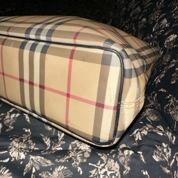BURBERRY Nova Check Coated Canvas Small/Medium Tote Bag 100% Authentic - Picture 5 of 10